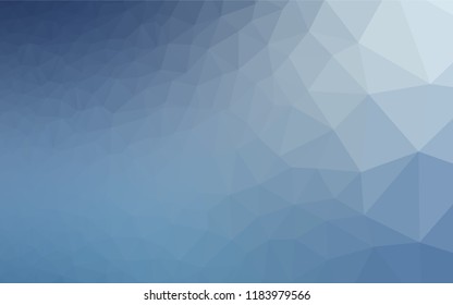 Light BLUE vector hexagon mosaic cover. Creative illustration in halftone style with gradient. A completely new design for your business.