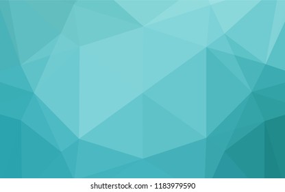Light BLUE vector hexagon mosaic template. Glitter abstract illustration with an elegant design. The completely new template can be used for your brand book.