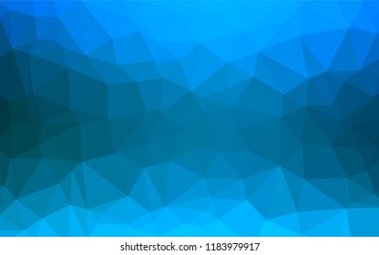 Light BLUE vector hexagon mosaic cover. Glitter abstract illustration with an elegant design. Brand new style for your business design.