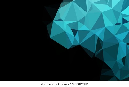 Light BLUE vector hexagon mosaic cover. Brand new colored illustration in blurry style with gradient. Brand new style for your business design.