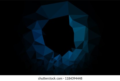 Light BLUE vector hexagon mosaic cover. Glitter abstract illustration with an elegant design. A completely new template for your business design.