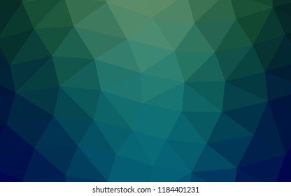 Light BLUE vector hexagon mosaic triangle mosaic. Creative geometric illustration in Origami style with gradient. Brand new design for your business.