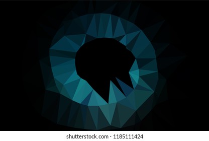 Light BLUE vector hexagon mosaic cover. Shining illustration, which consist of triangles. The textured pattern can be used for background.