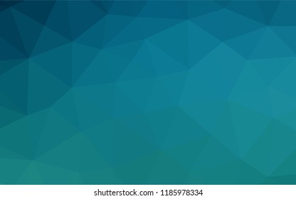 Light BLUE vector hexagon mosaic template. Modern geometrical abstract illustration with gradient. The polygonal design can be used for your web site.