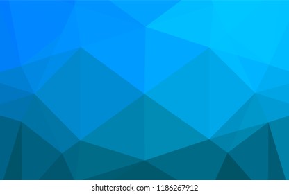 Light BLUE vector hexagon mosaic cover. Shining illustration, which consist of triangles. A new texture for your design.