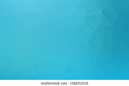 Light BLUE vector hexagon mosaic texture. Glitter abstract illustration with an elegant design. Triangular pattern for your business design.