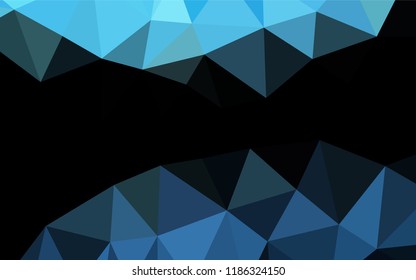 Light BLUE vector hexagon mosaic texture. Geometric illustration in Origami style with gradient.  The textured pattern can be used for background.