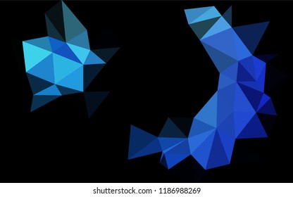 Light BLUE vector hexagon mosaic texture. A vague abstract illustration with gradient. Brand new style for your business design.