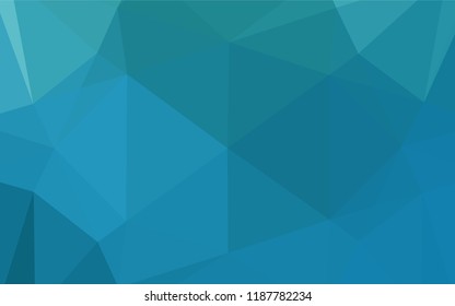 Light BLUE vector hexagon mosaic cover. Colorful illustration in abstract style with gradient. Triangular pattern for your business design.