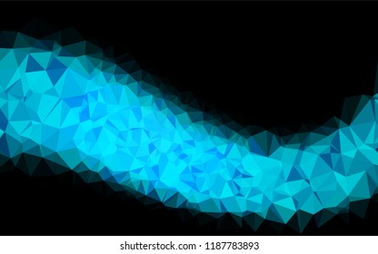 Light BLUE vector hexagon mosaic texture. A sample with polygonal shapes. The elegant pattern can be used as part of a brand book.