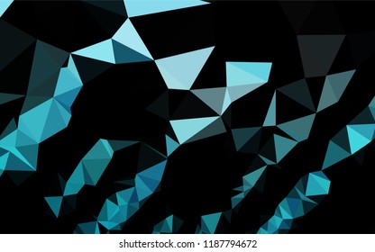 Light BLUE vector hexagon mosaic cover. Glitter abstract illustration with an elegant design. The polygonal design can be used for your web site.