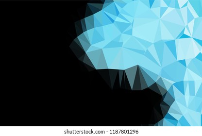 Light BLUE vector hexagon mosaic cover. An elegant bright illustration with gradient. The template can be used as a background for cell phones.