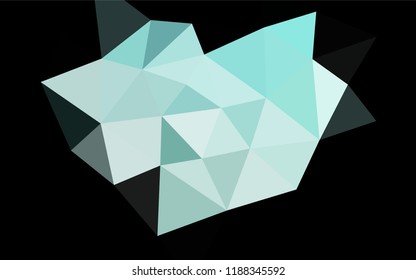 Light BLUE vector hexagon mosaic cover. Shining illustration, which consist of triangles. A completely new design for your business.