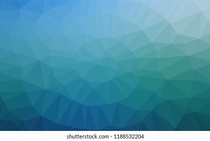 Light BLUE vector hexagon mosaic template. A completely new color illustration in a vague style. The best triangular design for your business.