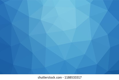 Light BLUE vector hexagon mosaic template. A vague abstract illustration with gradient. The template can be used as a background for cell phones.
