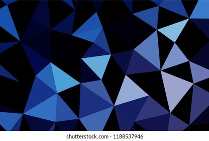 Light BLUE vector hexagon mosaic texture. Geometric illustration in Origami style with gradient.  The elegant pattern can be used as part of a brand book.
