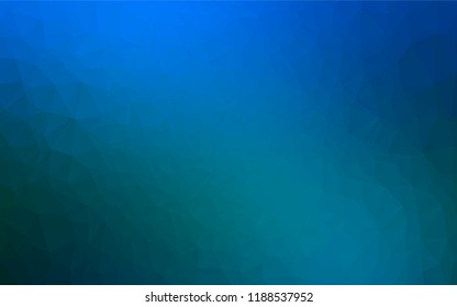 Light BLUE vector hexagon mosaic template. Modern geometrical abstract illustration with gradient. The elegant pattern can be used as part of a brand book.