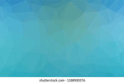 Light BLUE vector hexagon mosaic cover. A completely new color illustration in a vague style. The best triangular design for your business.