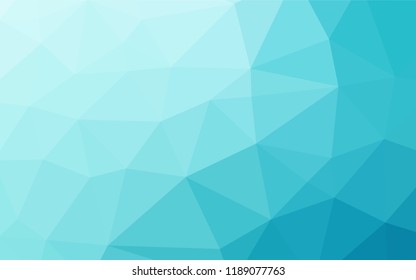 Light BLUE vector hexagon mosaic template. Creative illustration in halftone style with gradient. The textured pattern can be used for background.