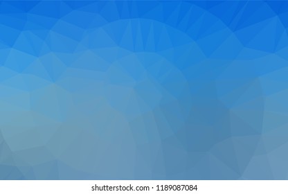Light BLUE vector hexagon mosaic texture. Modern geometrical abstract illustration with gradient. Triangular pattern for your business design.