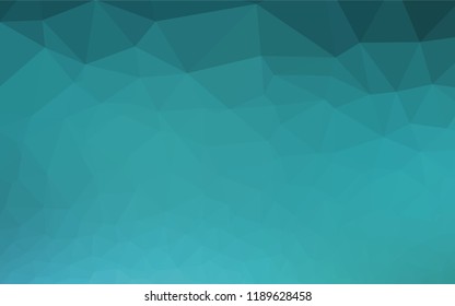 Light BLUE vector hexagon mosaic texture. Triangular geometric sample with gradient.  The polygonal design can be used for your web site.