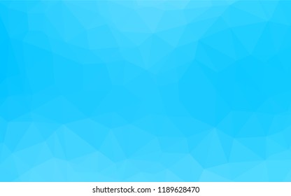 Light BLUE vector hexagon mosaic template. Triangular geometric sample with gradient.  The polygonal design can be used for your web site.