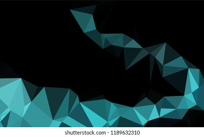 Light BLUE vector hexagon mosaic template. Shining illustration, which consist of triangles. Brand new design for your business.