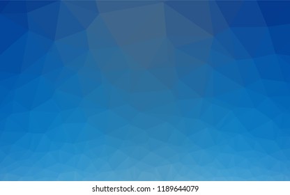 Light BLUE vector hexagon mosaic template. Triangular geometric sample with gradient.  Brand new style for your business design.