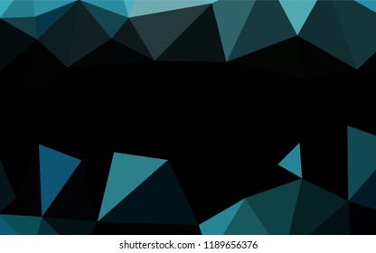 Light BLUE vector hexagon mosaic template. A sample with polygonal shapes. A completely new template for your business design.