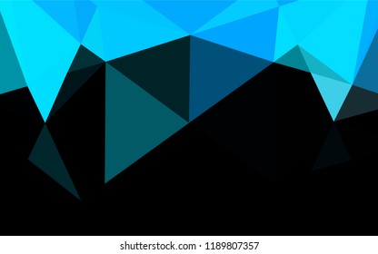 Light BLUE vector hexagon mosaic texture. An elegant bright illustration with gradient. A completely new design for your business.
