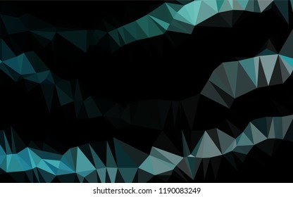 Light BLUE vector hexagon mosaic cover. An elegant bright illustration with gradient. The completely new template can be used for your brand book.