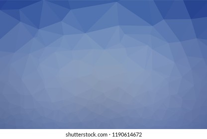 Light BLUE vector hexagon mosaic cover. Triangular geometric sample with gradient.  The textured pattern can be used for background.
