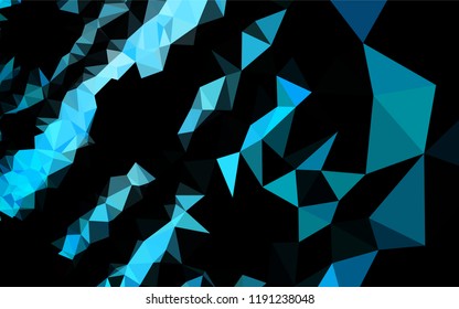 Light BLUE vector hexagon mosaic cover. Shining colored illustration in a Brand new style. A completely new design for your business.