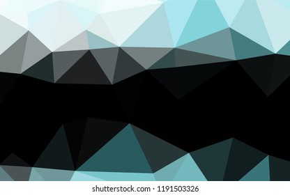 Light BLUE vector hexagon mosaic template. Shining illustration, which consist of triangles. The polygonal design can be used for your web site.