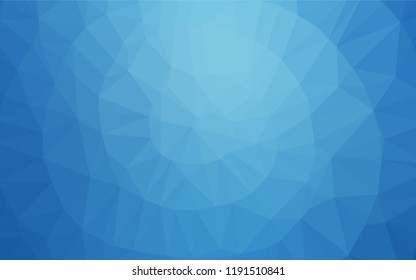 Light BLUE vector hexagon mosaic cover. Creative geometric illustration in Origami style with gradient. The elegant pattern can be used as part of a brand book.