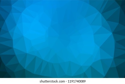 Light BLUE vector hexagon mosaic template. Colorful illustration in abstract style with gradient. The best triangular design for your business.