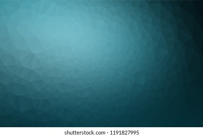 Light BLUE vector hexagon mosaic template. An elegant bright illustration with gradient. Triangular pattern for your business design.