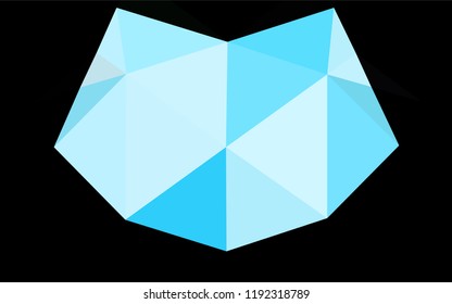 Light BLUE vector hexagon mosaic texture. Creative illustration in halftone style with gradient. The completely new template can be used for your brand book.