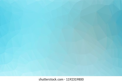 Light BLUE vector hexagon mosaic texture. Geometric illustration in Origami style with gradient.  Triangular pattern for your business design.