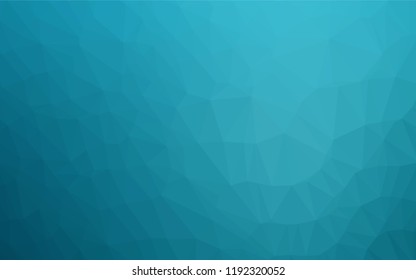 Light BLUE vector hexagon mosaic template. Triangular geometric sample with gradient.  The best triangular design for your business.
