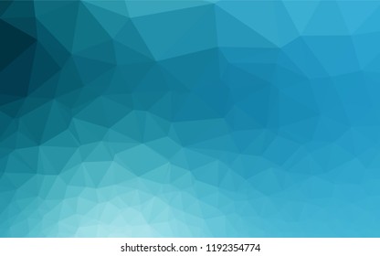 Light BLUE vector hexagon mosaic template. A sample with polygonal shapes. The textured pattern can be used for background.
