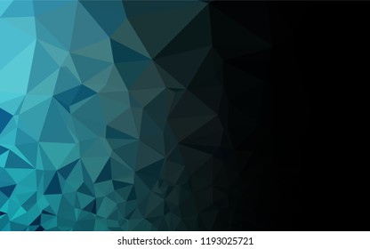 Light BLUE vector hexagon mosaic texture. Shining illustration, which consist of triangles. The best triangular design for your business.