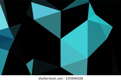 Light BLUE vector hexagon mosaic template. Glitter abstract illustration with an elegant design. The textured pattern can be used for background.