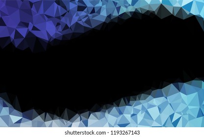 Light BLUE vector hexagon mosaic template. Brand new colored illustration in blurry style with gradient. A new texture for your design.