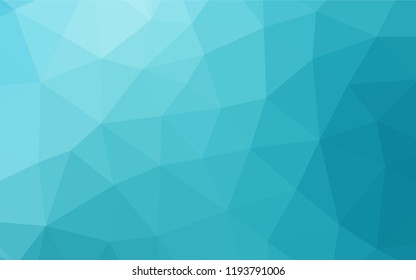 Light BLUE vector hexagon mosaic cover. Colorful illustration in abstract style with gradient. The best triangular design for your business.