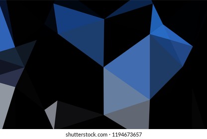 Light BLUE vector hexagon mosaic texture. A sample with polygonal shapes. The elegant pattern can be used as part of a brand book.