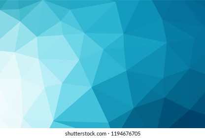 Light BLUE vector hexagon mosaic texture. Modern geometrical abstract illustration with gradient. The template can be used as a background for cell phones.