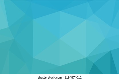 Light BLUE vector hexagon mosaic template. Brand new colored illustration in blurry style with gradient. The completely new template can be used for your brand book.