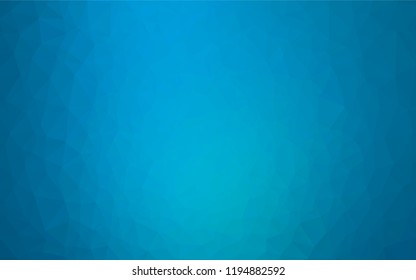 Light BLUE vector hexagon mosaic template. A sample with polygonal shapes. A new texture for your design.