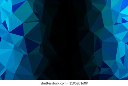 Light BLUE vector hexagon mosaic template. A completely new color illustration in a vague style. A completely new template for your business design.